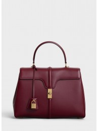 CELINE MEDIUM 16 BAG IN SATINATED CALFSKIN 187373 LIGHT BURGUNDY Tl4977aM39