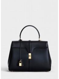 CELINE MEDIUM 16 BAG IN SATINATED CALFSKIN A187373 black Tl4972rh54