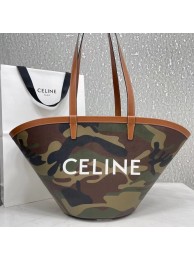 Celine MEDIUM COUFFIN BAG IN TRIOMPHE CANVAS CELINE PRINT 196262 green Tl4744VI95