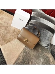 CELINE MEDIUM TRIOMPHE BAG IN SHINY CALFSKIN CL87363 Camel Tl4990hc46