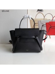 Celine NANO BELT BAG IN GRAINED CALFSKIN 99970 Black Tl4953hi67