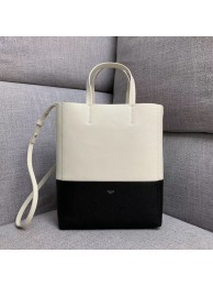 Celine Original Leather CABAS Bag 189813 White&Black Tl4898Pf97