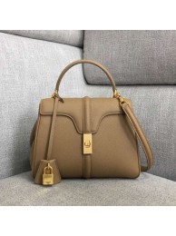 CELINE SMALL 16 BAG IN SATINATED CALFSKIN 188003 Khaki Tl4984Gh26