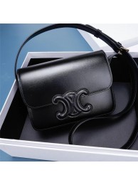 Celine TEEN CLASSIC BAG IN BOX CALFSKIN 199233 black Tl4688Gm74