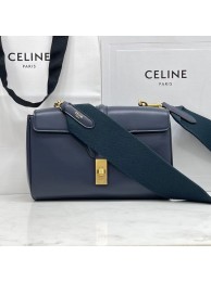 Celine TEEN SOFT 16 IN SMOOTH CALFSKIN 196853 NAVY BLUE Tl4742Yr55