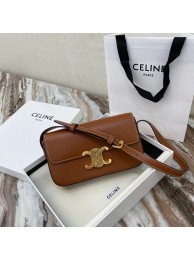 Celine TRIOMPHE SHOULDER BAG IN NATURAL CALFSKIN 194143 TAN Tl4791NP24