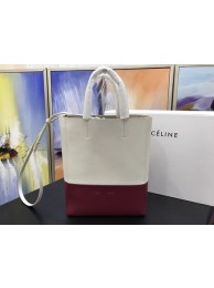 Cheap Celine Cabas Phantom Bags Original Leather C3365 OffWhite&Red Tl5111ZZ98