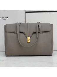 Cheap Celine MEDIUM SOFT 16 BAG IN SMOOTH CALFSKIN CR94043 grey Tl4746ZZ98