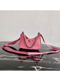 Cheap Fake Prada Re-Edition nylon mini shoulder bag 1TT122 pink Tl6125BC48