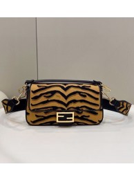 Cheap FENDI MIDI BAGUETTE fabric Shoulder Bag 8BM023 brown Tl12627sZ66