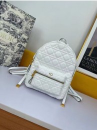 Cheap SMALL DIOR BACKPACK Cannage Lambskin M9222U WHITE Tl8564sJ42