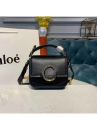 Chloe Original Calfskin Leather Top Handle Small Bag 3S030 Black Tl17928dN21