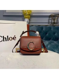 Chloe Original Calfskin Leather Top Handle Small Bag 3S030 Brown Tl17924KX22