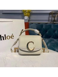 Chloe Original Calfskin Leather Top Handle Small Bag 3S030 White Tl17929UW57