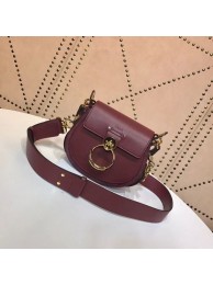 CHLOE Tess Small leather shoulder bag 3E153 Plum purple Tl17938uU16