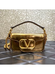 Copy 1:1 VALENTINO GARAVANI MINI LOCO Calf leather Shoulder Bag 1W2B0K gold Tl19258xD64