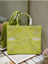 Copy Best DIOR BOOK TOTE Lime Toile de Jouy Reverse Embroidery M1286ZR Tl8629Qc72