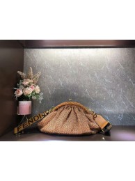 Copy Best FENDI raffia bag F7641 brown Tl12644Qc72