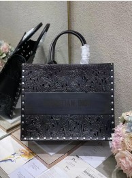 Copy DIOR BOOK TOTE Multicolor Embroidery M1297ZR-16 BLACK Tl8532Zn71