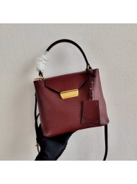 Designer Replica Prada Calf skin tote 1BN012 Burgundy Tl6167CF36