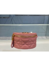 DETACHABLE DIOR CARO HALF-MOON COIN PURSE S5033U PINK Tl8652Il41