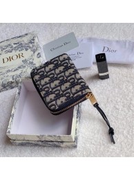 Dior 30 MONTAIGNE CARD HOLDER Blue Dior Oblique Jacquard S5538 Tl9295UM91