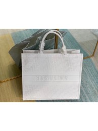 DIOR BOOK TOTE BAG IN Calfskin M1296Z white Tl8803dN21