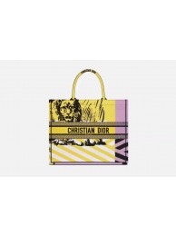 DIOR BOOK TOTE BAG TOILE DE JOUY M1286-27 yellow Tl8269Gh26