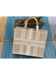 DIOR BOOK TOTE Beige Stripes Embroidery M1286Z Tl8756Qu69