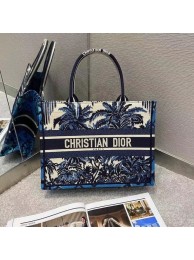 DIOR BOOK TOTE Blue Dior Palms Embroidery M1287 Tl8774MB38