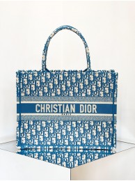 DIOR BOOK TOTE Embroidery C1287-26 blue Tl8286CI68