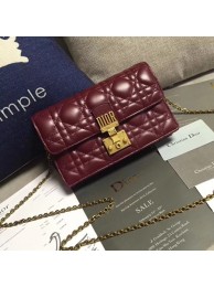 Dior DIORADDICT Wallet on Chain CD7056 Wine Tl9314nQ90