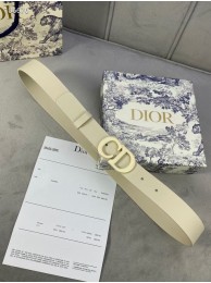 DIOR-ID BELT Raspberry Smooth Calfskin 30 MM B0110UM white Tl11042yk28