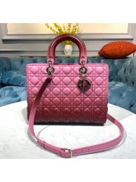 DIOR LADY BAG Pink Gradient Cannage Lambskin M0567 Pink Tl8622rh54