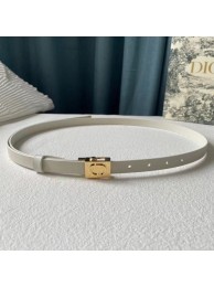 DIOR Leather 17MM Belt B0118UM white gold Buckle Tl11038iv85