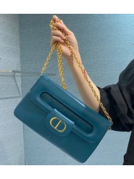 DIOR MEDIUM DIORDOUBLE BAG Gradient Calfskin M8641U Deep Ocean Blue Smooth Tl8734DI37