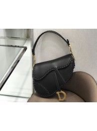 Dior MINI SADDLE BAG IN BLACK CALFSKIN M0447 black Tl9121Qu69