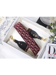 Dior Oblique Embroidered Velvet SHOULDER STRAP S8540CWVF-3 Burgundy Tl8908sY95