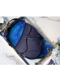 Dior SADDLE-TAS VAN KALFSLEER M0446C dark blue Tl9158ER88