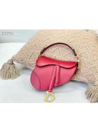 DIOR SMALL SADDLE BAG Calfskin M0445CW red Tl8477dX32