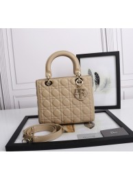 Fake 1:1 MEDIUM LADY DIOR BAG Cannage Lambskin M0565E apricot Tl8323YK70