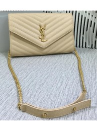 Fake 1:1 YSL Classic Monogramme Flap Bag Cannage Pattern Y377828L Apricot Tl15258YK70