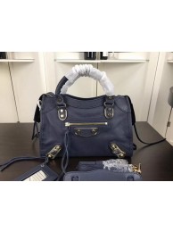 Fake Balenciaga Giant City Gold Studs Handbag B084335 Blue Tl16036uQ71