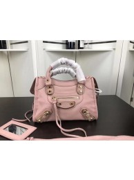 Fake Balenciaga Giant City Gold Studs Handbag B084336 Pink Tl16031EQ38