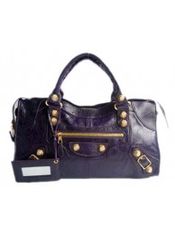 Fake Balenciaga Lampskin Handbag 084328B Pruple Tl16339eZ32