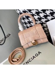 Fake Balenciaga WOMENS HOURGLASS MINI TOP HANDLE BAG M8000 apricot Tl15914Hj78