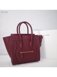 Fake Best CELINE MICRO LUGGAGE HANDBAG IN LAMINATED LAMBSKIN 167793-21 Tl4907Nk59