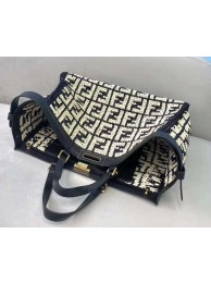 Fake Best FENDI PEEKABOO ICONIC leather bag 8BN244 black&white Tl12937Nk59