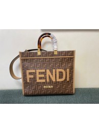 Fake Best Fendi Sunshine Medium brown leather shopper 8BH386 Tl12572Nk59