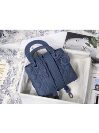 Fake Cheap LADY DIOR MY ABCDIOR BAG Dark Denim Blue Ultramatte Cannage Calfskin M0538SLOI Tl8900Kt89